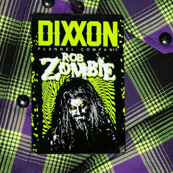 DIXXON Flannel x ROB ZOMBIE Collab Flannel Shirt- Women's XL - Picture 3 of 9